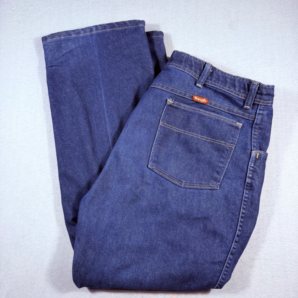 Wrangler Mens Blue Straight Leg Denim Jeans 85498PS 40x29 Western Workwear vtg